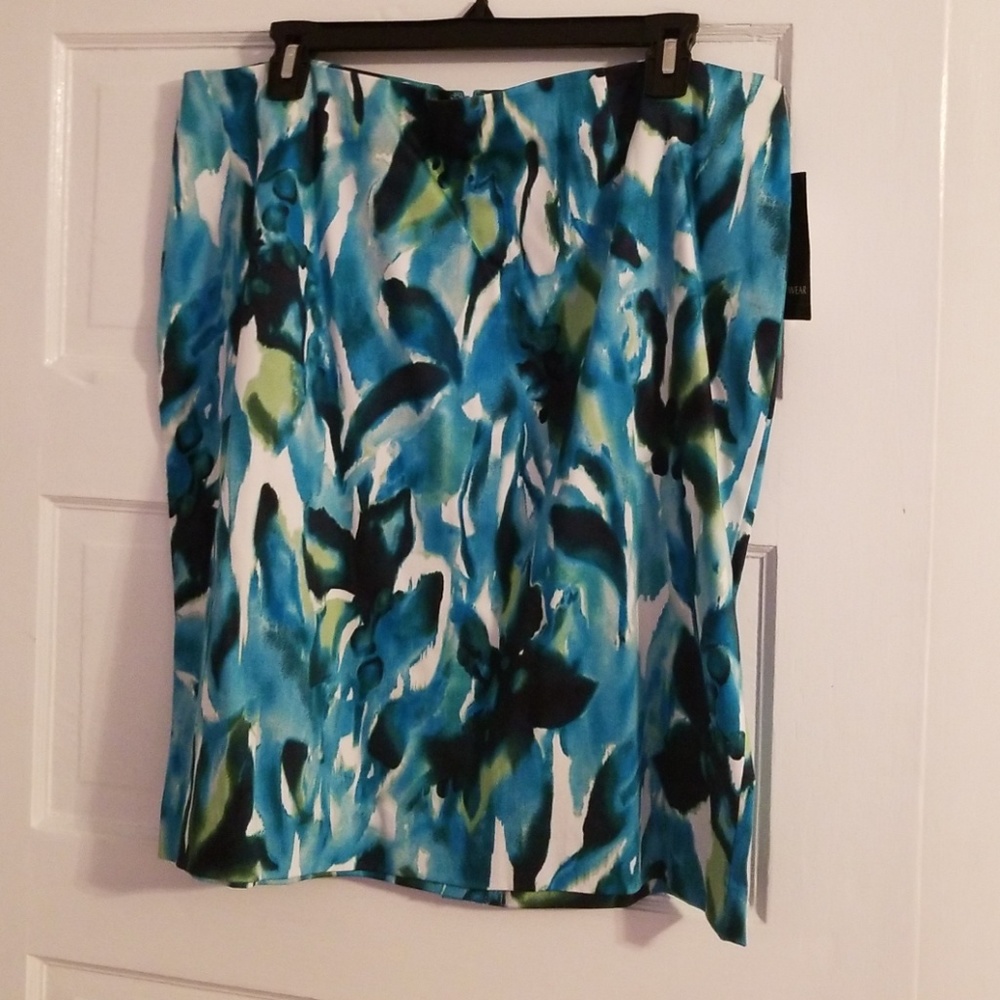 Skirt in blue watercolor design